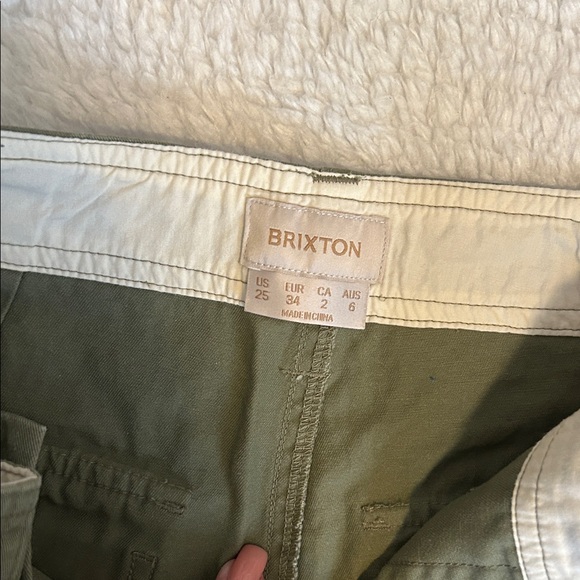 Brixton Women's Khaki Straight Leg Pants - Picture 2 of 4